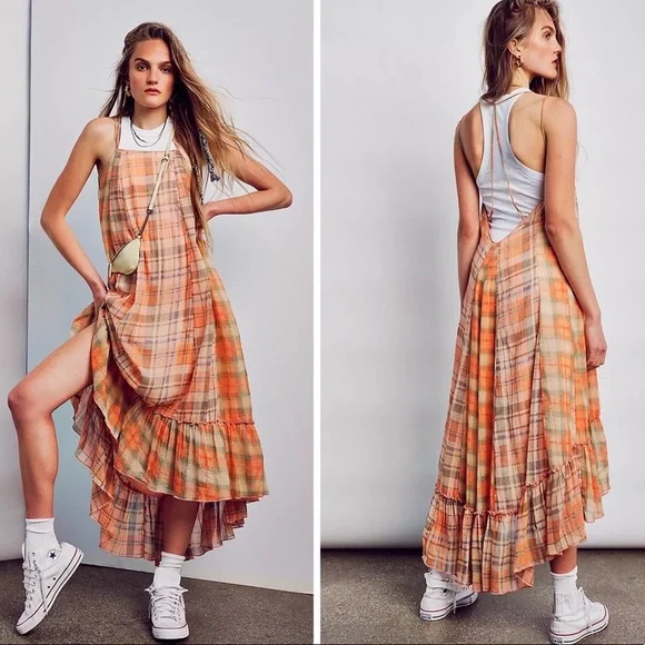 chinese dress ladies Raine Maxi Dress Black Check
